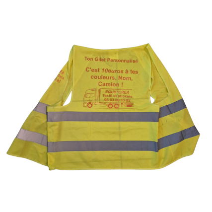 Gilet jaune Personnalisé